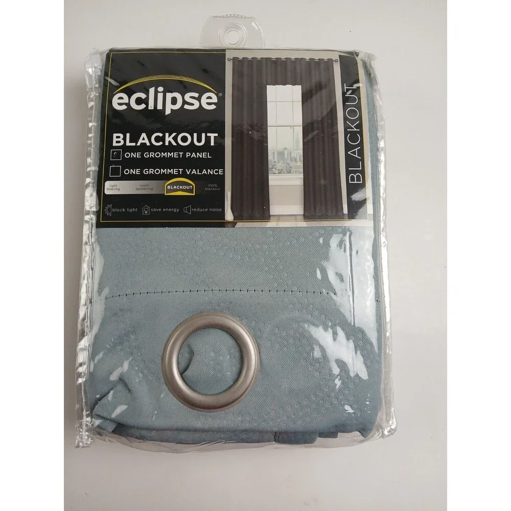 NEW Eclipse Blackout 52 x 95 Grommet single curtain panel 'Kingston Spa' #CT12